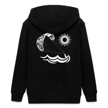 Kitesurfen - Kitesurfer - Kitesurfing - Geschenk - Teenager Organic Kapuzenjacke Mini Cultivator von Stanley/Stella - Schwarz - Hinten - AI Model Teenager Male light (155cm)