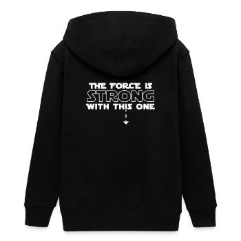the force is strong with this one Schwangerschaft - Teenager Organic Kapuzenjacke Mini Cultivator von Stanley/Stella - Schwarz - Hinten - AI Model Teenager Male light (155cm)