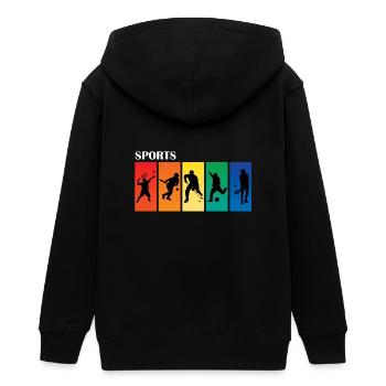 Sport Fan - Teenager Organic Kapuzenjacke Mini Cultivator von Stanley/Stella - Schwarz - Hinten - AI Model Teenager Male light (155cm)