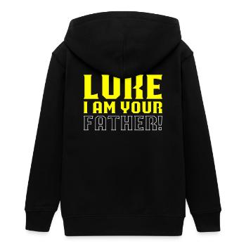 Luke I am your father - Teenager Organic Kapuzenjacke Mini Cultivator von Stanley/Stella - Schwarz - Hinten - AI Model Teenager Male light (155cm)