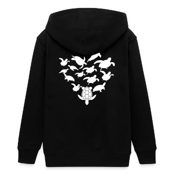 Schildkröte - Schildkrötenliebhaber - Schildkröten - Teenager Organic Kapuzenjacke Mini Cultivator von Stanley/Stella - Schwarz - Hinten - AI Model Teenager Male light (155cm)