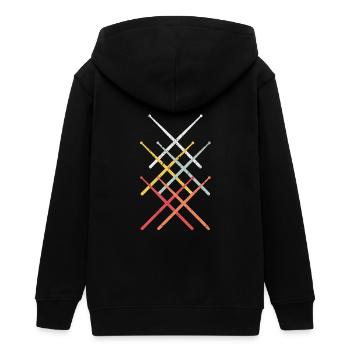 Schlagzeug - Teenager Organic Kapuzenjacke Mini Cultivator von Stanley/Stella - Schwarz - Hinten - AI Model Teenager Male light (155cm)
