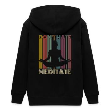 Meditation Yoga Buddha Erleuchtung Geschenk - Teenager Organic Kapuzenjacke Mini Cultivator von Stanley/Stella - Schwarz - Hinten - AI Model Teenager Male light (155cm)