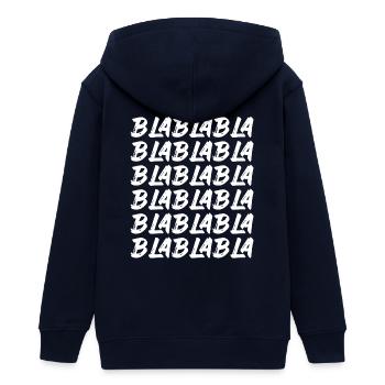 Bla Bla Bla Bla Bla Les discussions stupides Labern - Veste à capuche ado bio Stanley/Stella - marine - Dos - AI Model Teenager Male light (155cm)