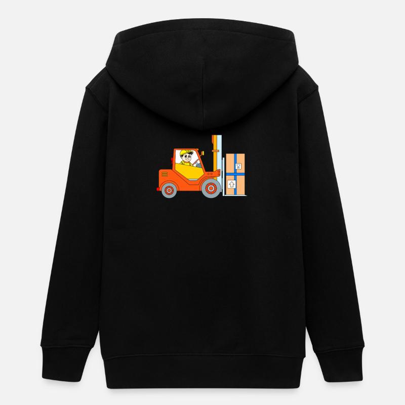 chariot élévateur à fourche - Veste à capuche ado bio Stanley/Stella - noir