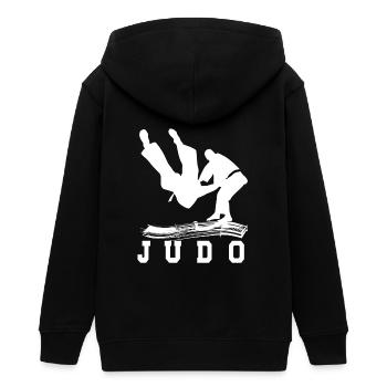 Judo Hobby schönes cooles Geschenk - Teenager Organic Kapuzenjacke Mini Cultivator von Stanley/Stella - Schwarz - Hinten - AI Model Teenager Male light (155cm)
