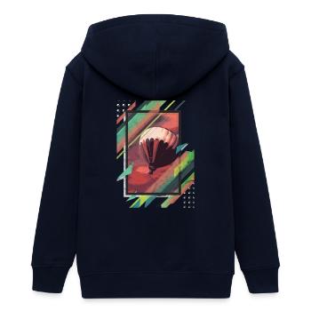 Plakat abstrakt Geschenk Heißluftballon Ballon - Teenager Organic Kapuzenjacke Mini Cultivator von Stanley/Stella - Navy - Hinten - AI Model Teenager Male light (155cm)