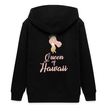Hawaii Königin - Teenager Organic Kapuzenjacke Mini Cultivator von Stanley/Stella - Schwarz - Hinten - AI Model Teenager Male light (155cm)