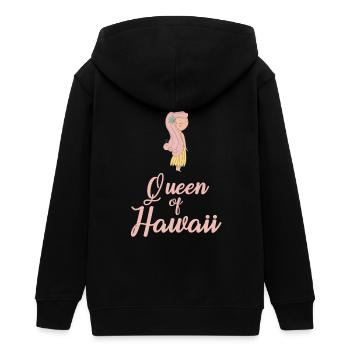 Hawaii Blumenmädchen - Teenager Organic Kapuzenjacke Mini Cultivator von Stanley/Stella - Schwarz - Hinten - AI Model Teenager Male light (155cm)