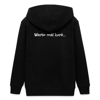 Warte mal kurz ... - Teenager Organic Kapuzenjacke Mini Cultivator von Stanley/Stella - Schwarz - Hinten - AI Model Teenager Male light (155cm)