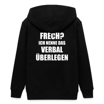 C’est insolent ? J’appelle le verbe supérieur - Veste à capuche ado bio Stanley/Stella - noir - Dos - AI Model Teenager Male light (155cm)