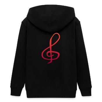 clef - Teens Organic Zip-up Hoodie by Stanley/Stella - black - Back - AI Model Teenager Male light (155cm)