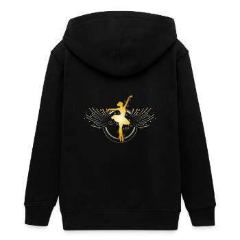 Ballett tänzerin - Teenager Organic Kapuzenjacke Mini Cultivator von Stanley/Stella - Schwarz - Hinten - AI Model Teenager Male light (155cm)