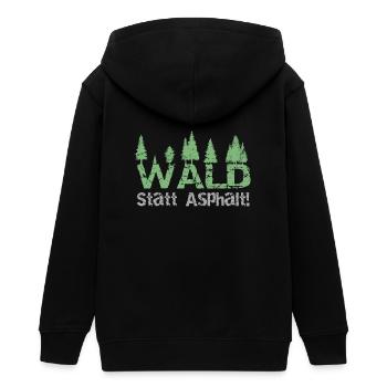 Wald statt Asphalt - Teenager Organic Kapuzenjacke Mini Cultivator von Stanley/Stella - Schwarz - Hinten - AI Model Teenager Male light (155cm)