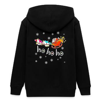 Einhorn Unicorn Weihnachten - Teenager Organic Kapuzenjacke Mini Cultivator von Stanley/Stella - Schwarz - Hinten - AI Model Teenager Male light (155cm)