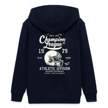 Champion League - Teenager Organic Kapuzenjacke Mini Cultivator von Stanley/Stella - Navy - Hinten - AI Model Teenager Male light (155cm)