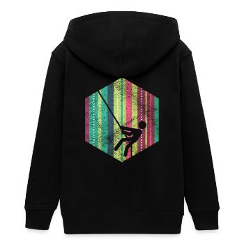 Geschenk Kletterer Boulderer klettern bouldern - Teenager Organic Kapuzenjacke Mini Cultivator von Stanley/Stella - Schwarz - Hinten - AI Model Teenager Male light (155cm)