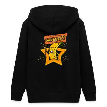 Banana - Bananen-Aufstand - Teenager Organic Kapuzenjacke Mini Cultivator von Stanley/Stella - Schwarz - Hinten - AI Model Teenager Male light (155cm)
