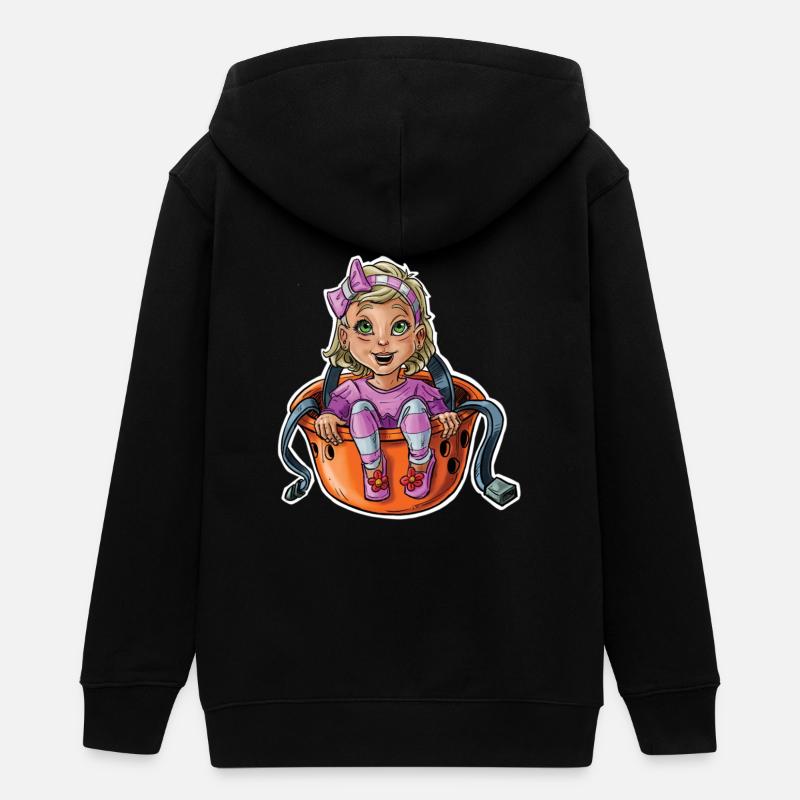 Petit bébé grimpeur 9 - Veste à capuche ado bio Stanley/Stella - noir