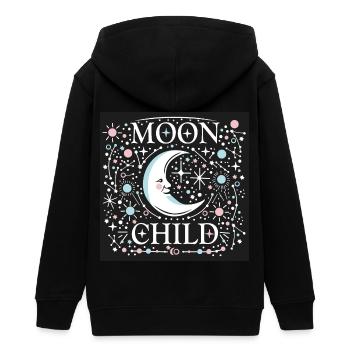 Fille de la Lune - Veste à capuche ado bio Stanley/Stella - noir - Dos - AI Model Teenager Male light (155cm)