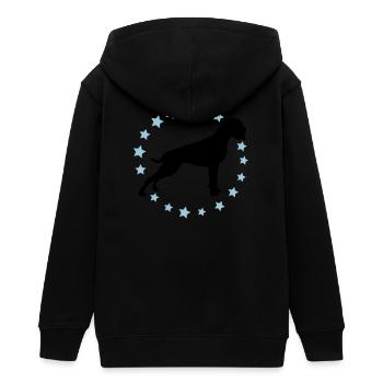 Boxer Sternenkreis 2 farb - Teenager Organic Kapuzenjacke Mini Cultivator von Stanley/Stella - Schwarz - Hinten - AI Model Teenager Male light (155cm)