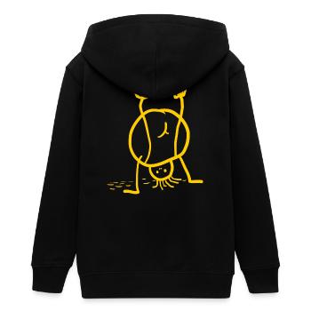 Furz - Teenager Organic Kapuzenjacke Mini Cultivator von Stanley/Stella - Schwarz - Hinten - AI Model Teenager Male light (155cm)