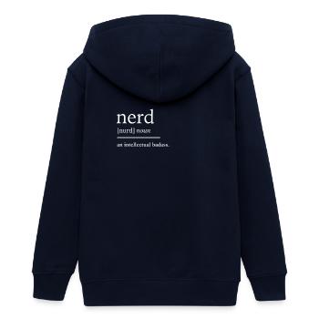 Nerd nerd - Veste à capuche ado bio Stanley/Stella - marine - Dos - AI Model Teenager Male light (155cm)