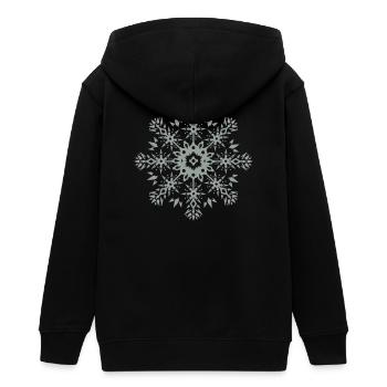 Schneeflocken-Ornament - Teenager Organic Kapuzenjacke Mini Cultivator von Stanley/Stella - Schwarz - Hinten - AI Model Teenager Male light (155cm)