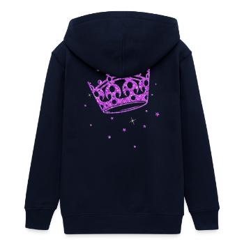 Krone Glitter Prinzessin Geburtstag Princess - Teenager Organic Kapuzenjacke Mini Cultivator von Stanley/Stella - Navy - Hinten - AI Model Teenager Male light (155cm)