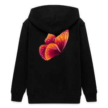 Butterfly Geschenk Shirt Orange Exotisches Tier - Teenager Organic Kapuzenjacke Mini Cultivator von Stanley/Stella - Schwarz - Hinten - AI Model Teenager Male light (155cm)