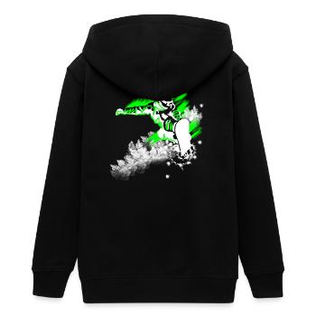 Snowboarder - Teenager Organic Kapuzenjacke Mini Cultivator von Stanley/Stella - Schwarz - Hinten - AI Model Teenager Male light (155cm)