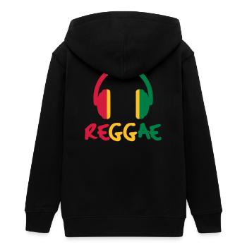 Reggae - Teenager Organic Kapuzenjacke Mini Cultivator von Stanley/Stella - Schwarz - Hinten - AI Model Teenager Male light (155cm)