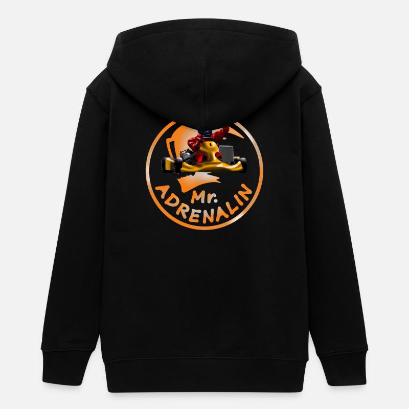 Karting Mr. Adrenalin - Veste à capuche ado bio Stanley/Stella - noir