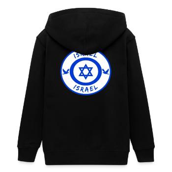 Israel Kreis mit Nationalflagge Geschenk - Teenager Organic Kapuzenjacke Mini Cultivator von Stanley/Stella - Schwarz - Hinten - AI Model Teenager Male light (155cm)