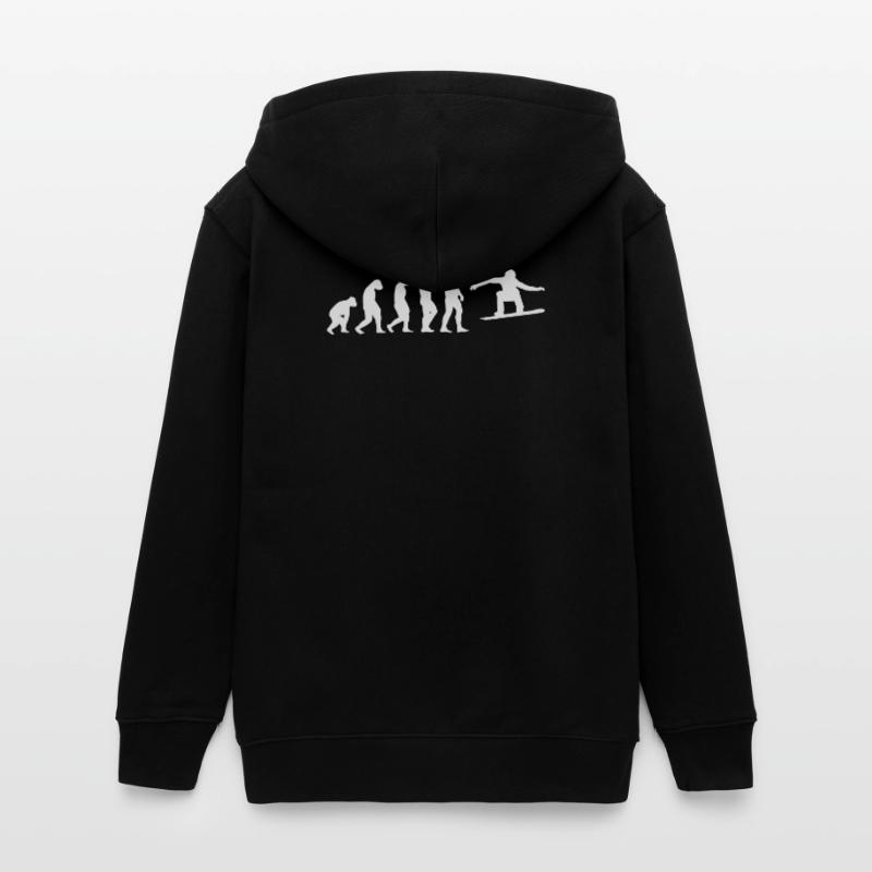Snowboard Evolution Geschenk Teenager Organic Kapuzenjacke Mini Cultivator von Stanley/Stella