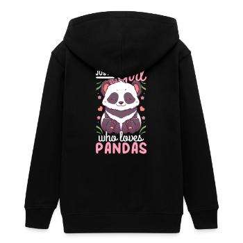 Panda - Teenager Organic Kapuzenjacke Mini Cultivator von Stanley/Stella - Schwarz - Hinten - AI Model Teenager Male light (155cm)
