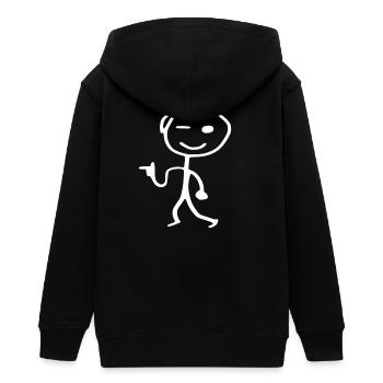 Hipster Strichmännchen - Teenager Organic Kapuzenjacke Mini Cultivator von Stanley/Stella - Schwarz - Hinten - AI Model Teenager Male light (155cm)