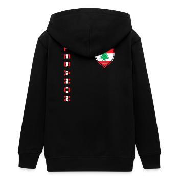 Libanon Beirut Libanese Libanesin Libanesisch LBN - Teenager Organic Kapuzenjacke Mini Cultivator von Stanley/Stella - Schwarz - Hinten - AI Model Teenager Male light (155cm)