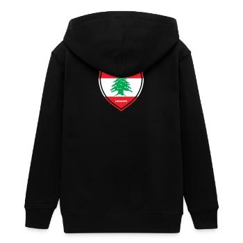 Libanon Beirut Libanese Libanesin Libanesisch LBN - Teenager Organic Kapuzenjacke Mini Cultivator von Stanley/Stella - Schwarz - Hinten - AI Model Teenager Male light (155cm)