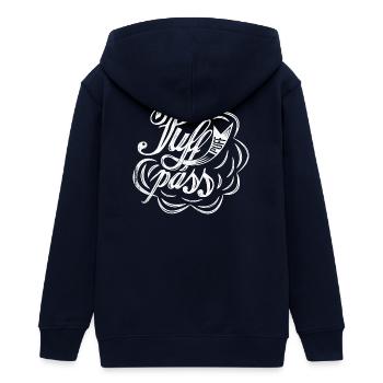 Puff Puff Pass - Teenager Organic Kapuzenjacke Mini Cultivator von Stanley/Stella - Navy - Hinten - AI Model Teenager Male light (155cm)