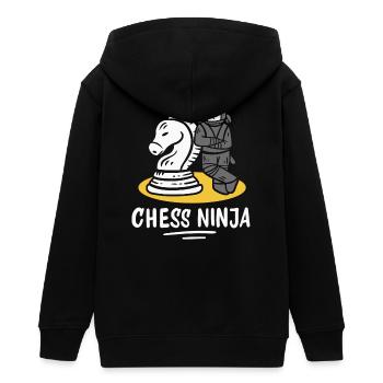 Schach Schachspieler - Teenager Organic Kapuzenjacke Mini Cultivator von Stanley/Stella - Schwarz - Hinten - AI Model Teenager Male light (155cm)