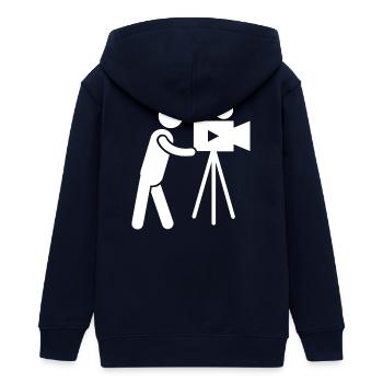 Cameraman caméraman photographe photographe - Veste à capuche ado bio Stanley/Stella - marine - Dos - AI Model Teenager Male light (155cm)