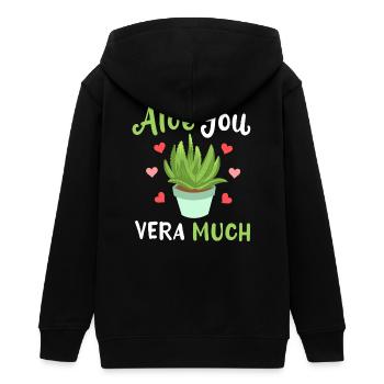 Aloe Vera Sukkulente - Teenager Organic Kapuzenjacke Mini Cultivator von Stanley/Stella - Schwarz - Hinten - AI Model Teenager Male light (155cm)