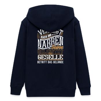 Geselle Gesellenprüfung - Teenager Organic Kapuzenjacke Mini Cultivator von Stanley/Stella - Navy - Hinten - AI Model Teenager Male light (155cm)