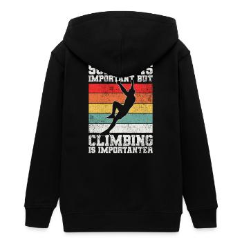 Klettern Kletterer Bouldern - Teenager Organic Kapuzenjacke Mini Cultivator von Stanley/Stella - Schwarz - Hinten - AI Model Teenager Male light (155cm)