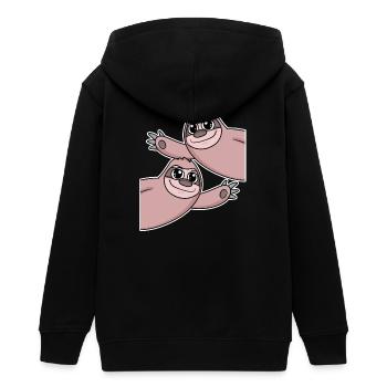 Faultier Faultiere - Teenager Organic Kapuzenjacke Mini Cultivator von Stanley/Stella - Schwarz - Hinten - AI Model Teenager Male light (155cm)