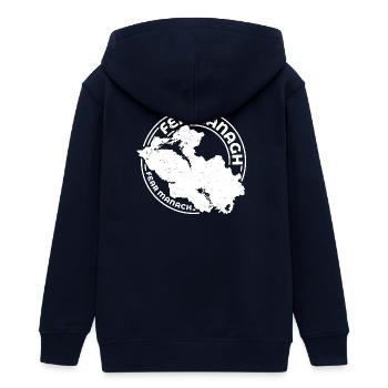 Fermanagh Irland County | Landkarte Kontur Stempel - Teenager Organic Kapuzenjacke Mini Cultivator von Stanley/Stella - Navy - Hinten - AI Model Teenager Male light (155cm)