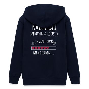 Kauffrau Spedition & Logistik in Ausbildung - Teenager Organic Kapuzenjacke Mini Cultivator von Stanley/Stella - Navy - Hinten - AI Model Teenager Male light (155cm)