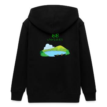 Vosges - Teenager Organic Kapuzenjacke Mini Cultivator von Stanley/Stella - Schwarz - Hinten - AI Model Teenager Male light (155cm)