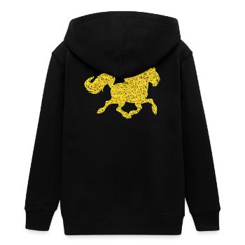 Cheval Amour Chevaux Cool Chevaux Islandais Cheval Fou - Veste à capuche ado bio Stanley/Stella - noir - Dos - AI Model Teenager Male light (155cm)